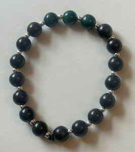 Shungite with Malachite bracelet