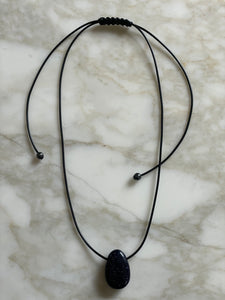 Blue Sandstone Pendant Necklace