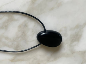 Black Obsidian Pendant Necklace