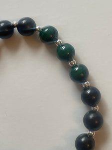 Shungite with Malachite bracelet