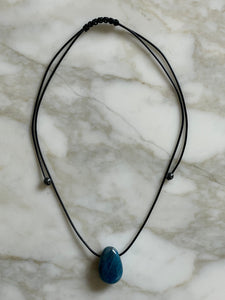 Blue Apatite Pendant Necklace